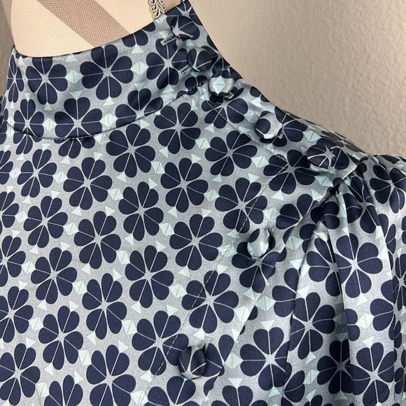 Kate Spade Spade Flower Silk Dress in Storm Cloud Size 6 - Picture 7 of 15